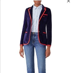 Bask Navy Toweling Blazer Size 8